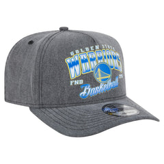 New Era - Golden State Warriors Throwback Washed Pre-Curved 9FIFTY Snapback Hat - Charcoal