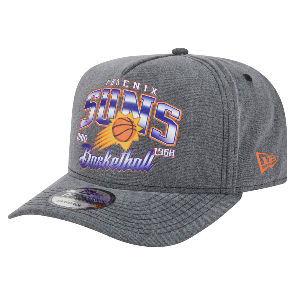 New Era - Phoenix Suns Throwback Washed Pre-Curved 9FIFTY Snapback Hat - Charcoal