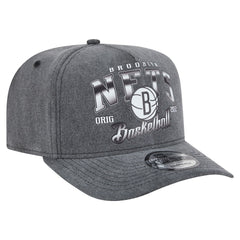 New Era - Brooklyn Nets Throwback Washed Pre-Curved 9FIFTY Snapback Hat - Charcoal