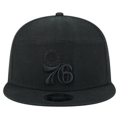 New Era - Philadelphia 76ers Adventure Canvas Split Panel 9FIFTY Snapback Hat - Black