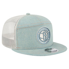 New Era - Brooklyn Nets Adventure Denim Split Panel 9FIFTY Snapback Trucker Hat