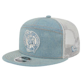 New Era - Boston Celtics Adventure Denim Split Panel 9FIFTY Snapback Trucker Hat