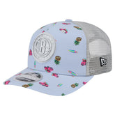 New Era - Brooklyn Nets Adventure Aloha Pattern 9SEVENTY Stretch-Snap Hat - Light Blue/Gray