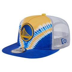 New Era - Golden State Warriors Throwback Dye Golfer Snapback Hat - Royal/Gold