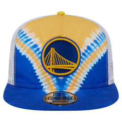 New Era - Golden State Warriors Throwback Dye Golfer Snapback Hat - Royal/Gold