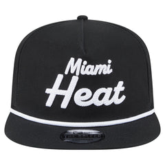 New Era - Miami Heat Team Text Golfer Snapback Hat - Black