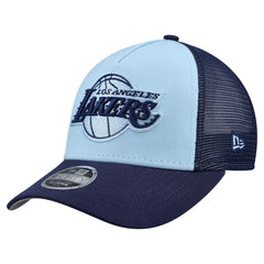 New Era - Los Angeles Lakers Youth Colorpack 9FORTY A-Frame Trucker Adjustable Hat - Light Blue