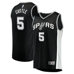 Fanatics - Stephon Castle San Antonio Spurs 2024 NBA Draft Fast Break Player Jersey - Icon Edition - Black