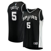 Fanatics - Stephon Castle San Antonio Spurs Youth 2024 NBA Draft Fast Break Player Jersey - Icon Edition - Black