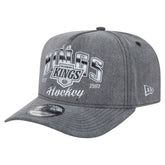 Los Angeles Kings - New Era Throwback Washed A-Frame Pre-Curved 9FIFTY Snapback Hat Charcoal