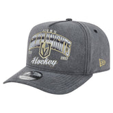 Vegas Golden Knights New Era Throwback Washed A-Frame Pre-Curved 9FIFTY Snapback Hat Charcoal