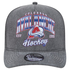 Colorado Avalanche - New Era Throwback Washed A-Frame Pre-Curved 9FIFTY Snapback Hat Charcoal