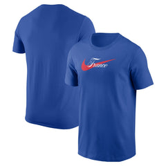 Nike France National Team Team Wordmark Swoosh Core T-Shirts - Royal