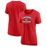 Cincinnati Reds Women's Arch Tri-Blend T-Shirt Clearance