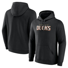Anaheim Ducks - Fanatics Wordmark Logo Fleece Pullover Hoodie Black
