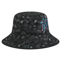Miami Marlins New Era 2025 Spring Training All Over Print Bucket Hat Online
