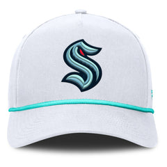 Seattle Kraken Fanatics Rope A-Frame Adjustable Hat White