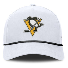 Pittsburgh Penguins Fanatics Rope A-Frame Adjustable Hat White