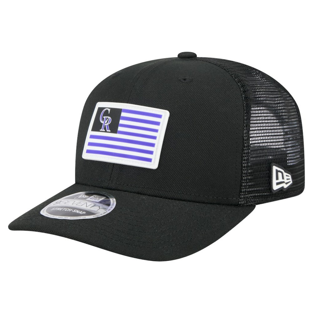 Colorado Rockies New Era Flag 9SEVENTY Stretch-Snap Hat discount