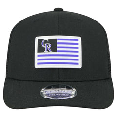 Colorado Rockies New Era Flag 9SEVENTY Stretch-Snap Hat discount