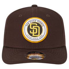 San Diego Padres New Era Circle Patch 9SEVENTY Stretch-Snap Hat Lifestyle