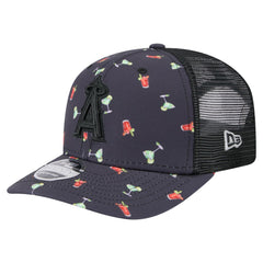 Los Angeles Angels New Era Adventure Drinks Pattern 9SEVENTY Stretch-Snap Hat Lifestyle