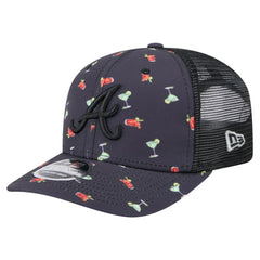 Atlanta Braves New Era Adventure Drinks Pattern 9SEVENTY Stretch-Snap Hat On Sale