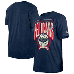 New Era - New Orleans Pelicans Throwback Vintage Boxy Mineral Wash T-Shirt - Navy
