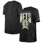 New Era - Brooklyn Nets Throwback Vintage Boxy Mineral Wash T-Shirt - Black