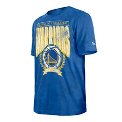 New Era - Golden State Warriors Throwback Vintage Boxy Mineral Wash T-Shirt - Royal