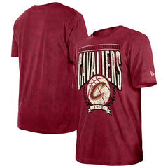 New Era - Cleveland Cavaliers Throwback Vintage Boxy Mineral Wash T-Shirt - Wine