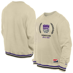 New Era - Sacramento Kings Throwback Vintage Pullover Sweatshirt - White