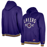 New Era - Los Angeles Lakers Throwback Vintage Pullover Hoodie - Purple