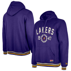 New Era - Los Angeles Lakers Throwback Vintage Pullover Hoodie - Purple