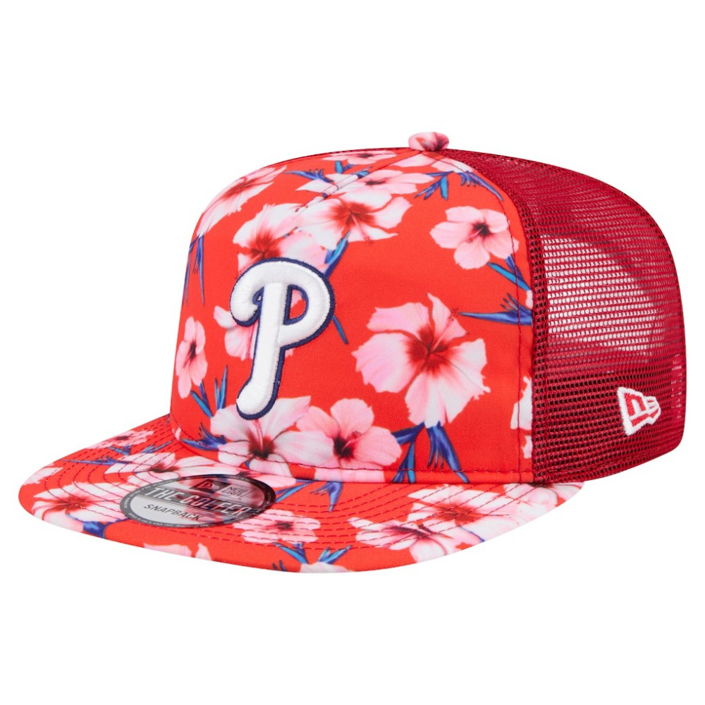 Philadelphia Phillies New Era Adventure Pattern Golfer Trucker Snapback Hat Lifestyle