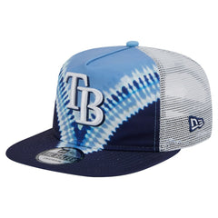Tampa Bay Rays New Era Tie-Dye Golfer Trucker Adjustable Hat Clearance