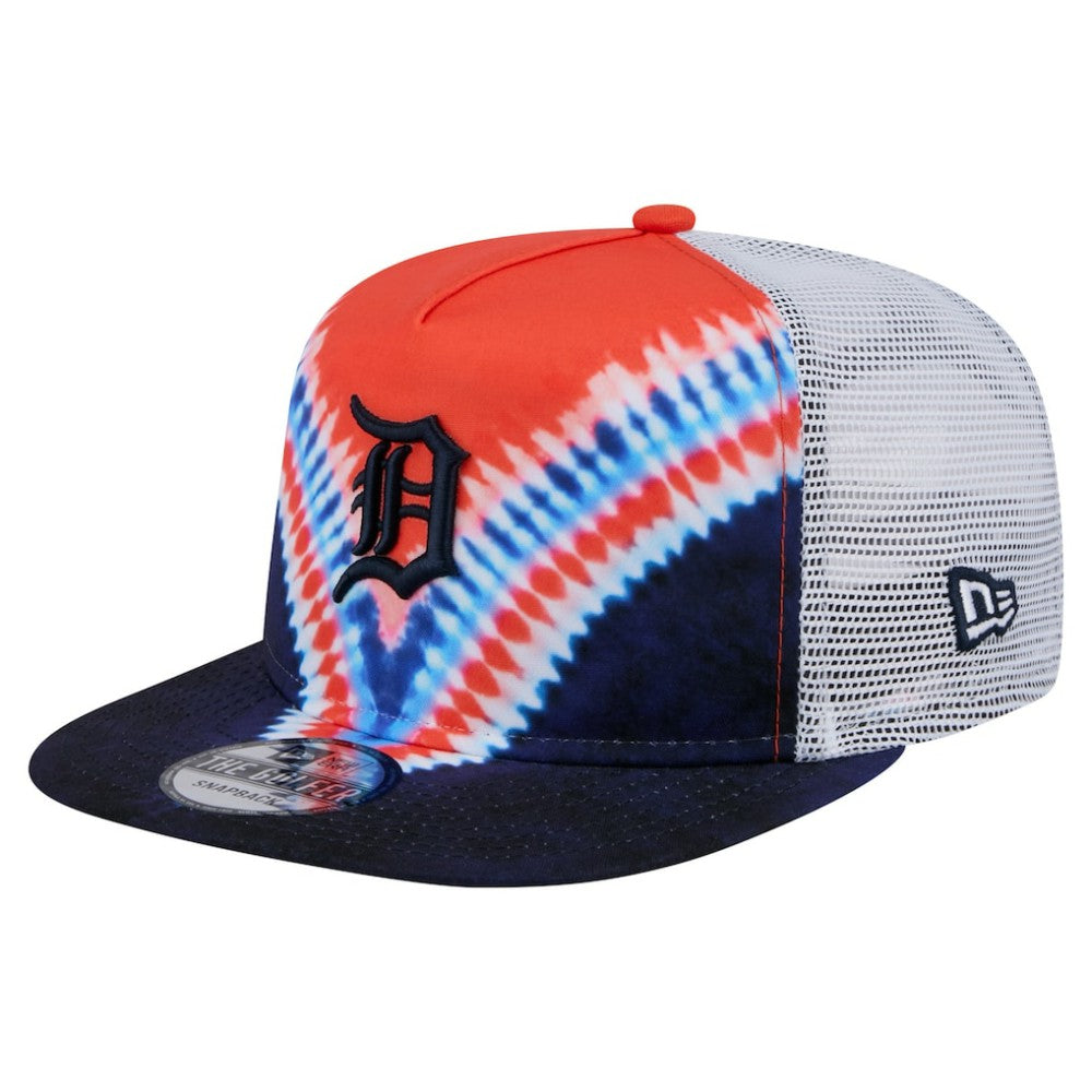 Detroit Tigers New Era Tie-Dye Golfer Trucker Adjustable Hat Sale