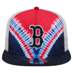 Boston Red Sox New Era Tie-Dye Golfer Trucker Adjustable Hat On Sale
