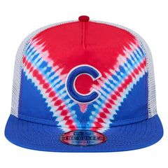 Chicago Cubs New Era Tie-Dye Golfer Trucker Adjustable Hat for sale