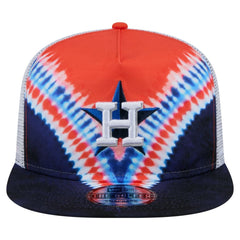 Houston Astros New Era Tie-Dye Golfer Trucker Adjustable Hat for sale