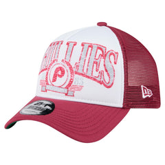 Philadelphia Phillies New Era Distressed 9FORTY A-Frame Adjustable Trucker Hat discount