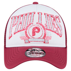 Philadelphia Phillies New Era Distressed 9FORTY A-Frame Adjustable Trucker Hat discount