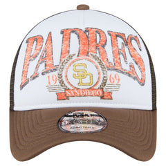 San Diego Padres New Era Distressed 9FORTY A-Frame Adjustable Trucker Hat for sale