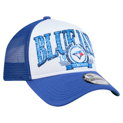 Toronto Blue Jays New Era Distressed 9FORTY A-Frame Adjustable Trucker Hat On Sale
