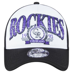 Colorado Rockies New Era Distressed 9FORTY A-Frame Adjustable Trucker Hat On Sale