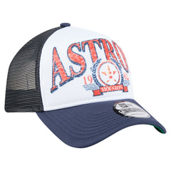 Houston Astros New Era Distressed 9FORTY A-Frame Adjustable Trucker Hat discount
