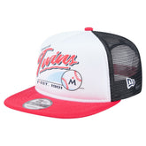 Minnesota Twins New Era Retro Script Trucker 9FIFTY Snapback Hat Sale