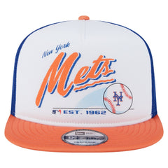 New York Mets New Era Retro Script Trucker 9FIFTY Snapback Hat for sale