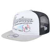 New York Yankees New Era Retro Script Trucker 9FIFTY Snapback Hat for sale