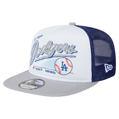 Los Angeles Dodgers New Era Retro Script Trucker 9FIFTY Snapback Hat Near Me